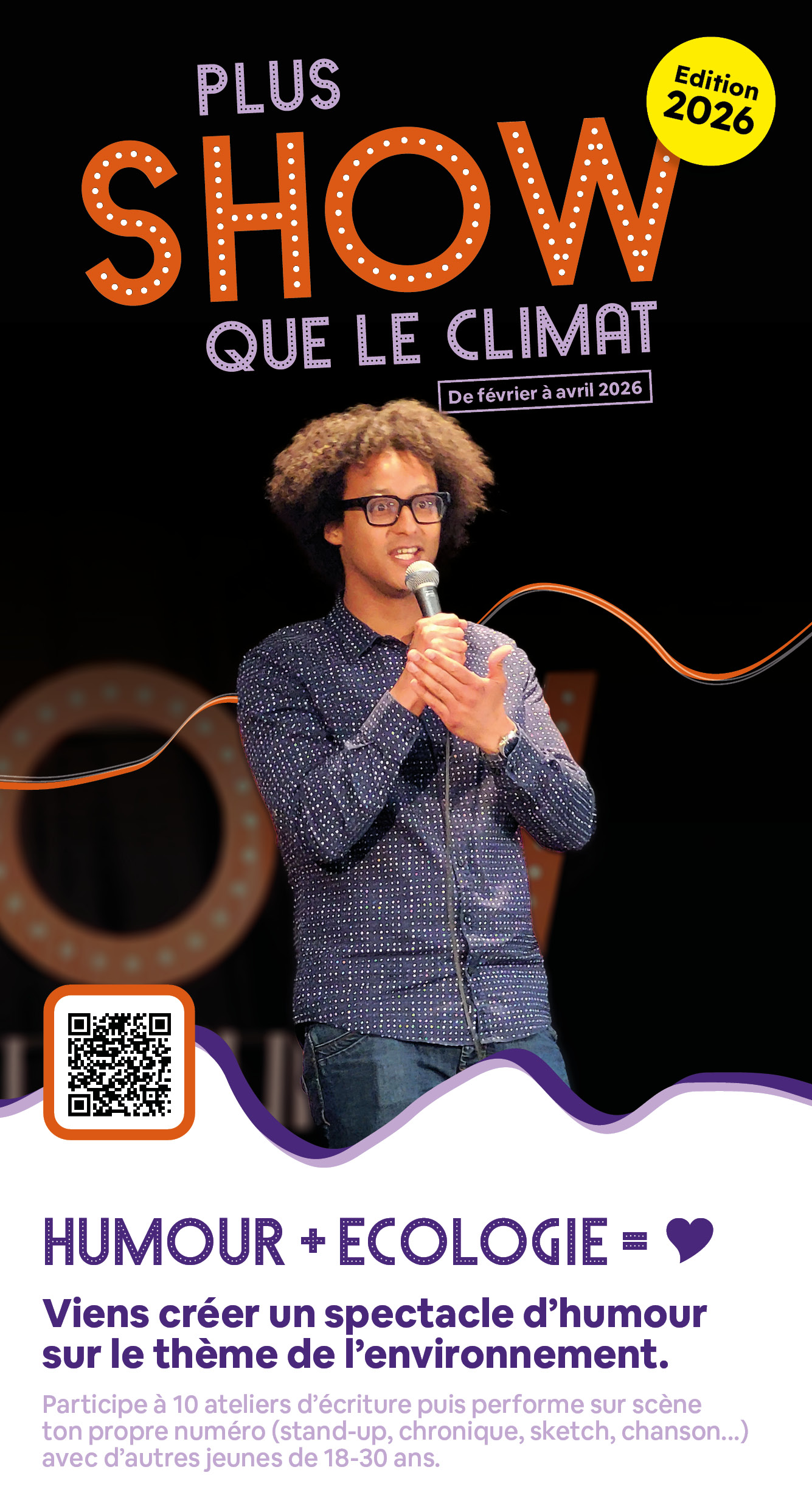 Formation projet jeunes 18-30 écriture humour stand-up spectacle